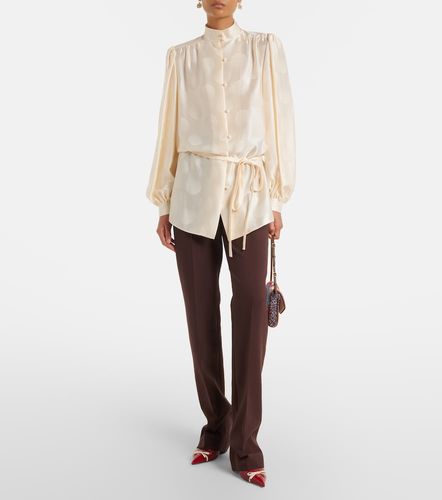 Pantalon droit VGold en laine mélangée - Valentino - Modalova