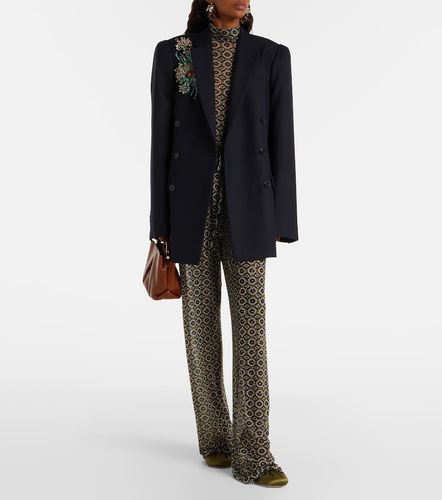 Pantalon imprimé en jersey à ornements - Dries Van Noten - Modalova