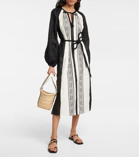 Tory Burch Cafetan brodé en lin - Tory Burch - Modalova