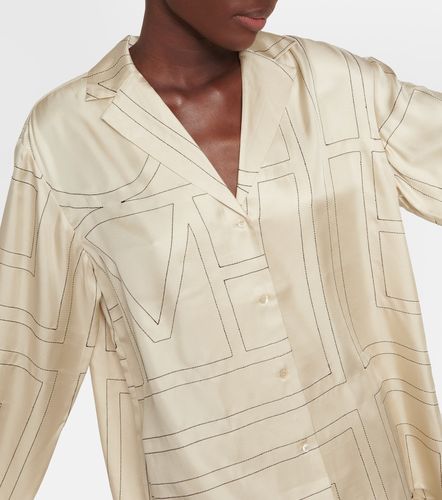 Toteme Chemise en soie à logo - Toteme - Modalova