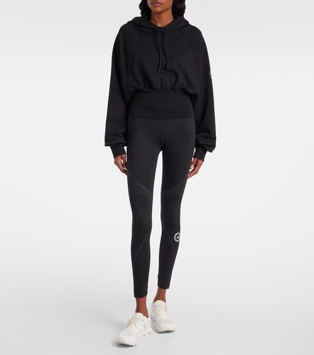Sweat-shirt à capuche raccourci en coton - Adidas by Stella McCartney - Modalova
