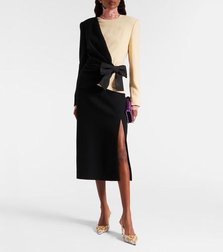 Robe midi en laine vierge et soie - Valentino - Modalova
