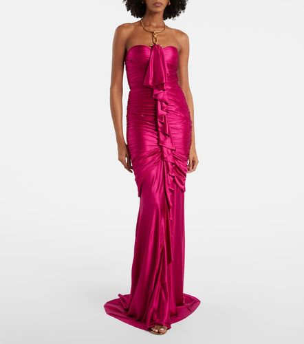 Balmain Robe longue en satin - Balmain - Modalova