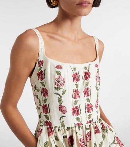 Robe Granadilla en lin à fleurs - Agua by Agua Bendita - Modalova