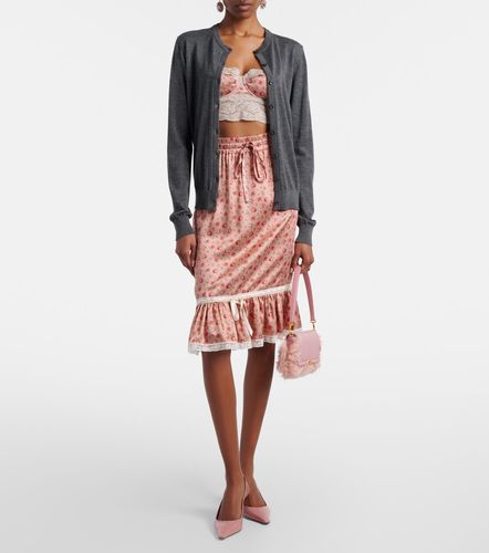 Jupe midi en soie et coton mélangés - Dolce&Gabbana - Modalova
