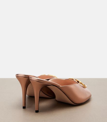 Mules VLogo en cuir métallisé - Valentino Garavani - Modalova