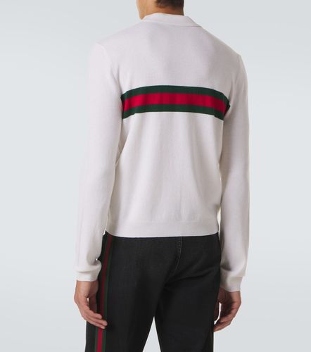 Gucci Polo Web Stripe en cachemire - Gucci - Modalova