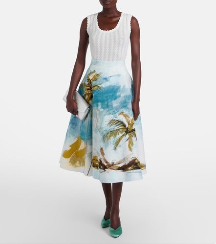 Jupe midi en coton mélangé - Oscar de la Renta - Modalova