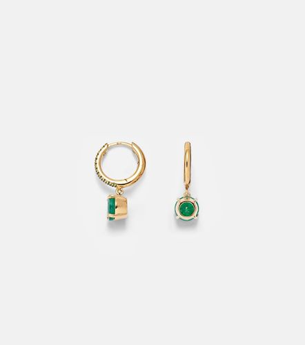 Boucles d'oreilles Grass Seed en or 18 ct et émeraudes - Ileana Makri - Modalova