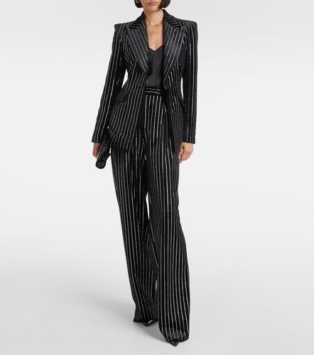Pantalon droit en velours à ornements - Alex Perry - Modalova