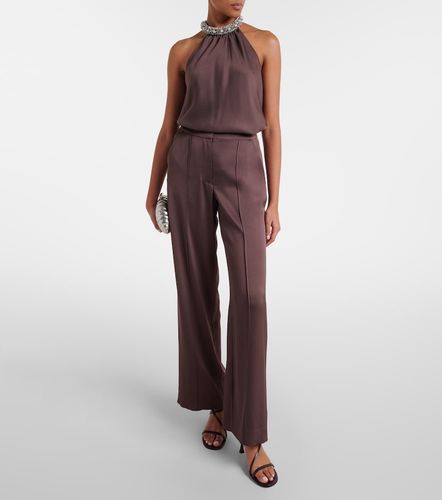Pantalon ample Kyra à taille haute en satin - Simkhai - Modalova
