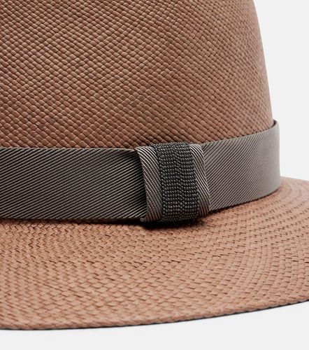 Chapeau fedora en paille - Brunello Cucinelli - Modalova
