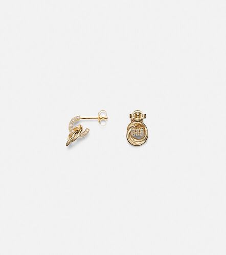 Boucles d’oreilles Forme Knot en or 14 ct et diamants - Stone and Strand - Modalova