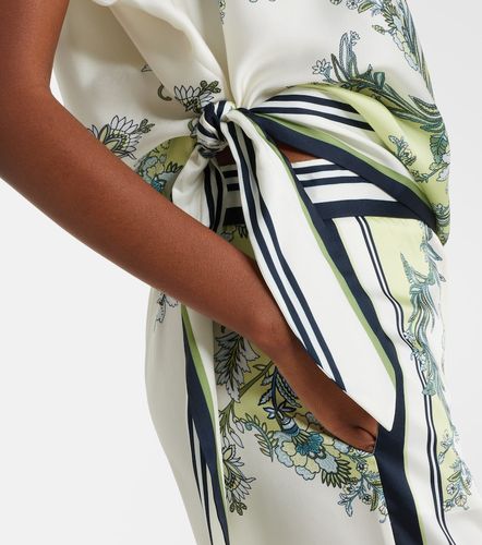 Top asymétrique Tari en sergé à fleurs - Veronica Beard - Modalova
