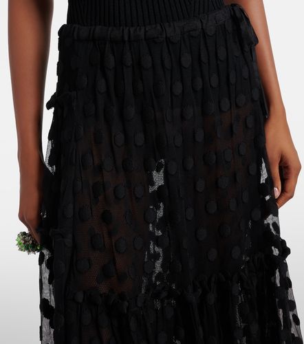 Jupe longue en coton mélangé à pois - Dries Van Noten - Modalova