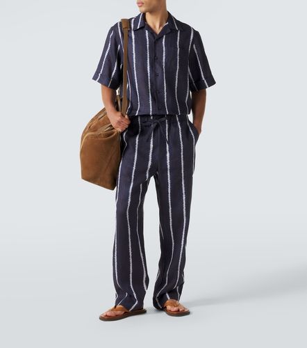 Pantalon ample en lin à rayures - Commas - Modalova