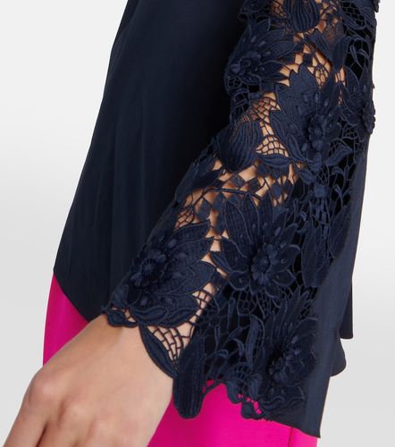 Blouse en coton et dentelle - Oscar de la Renta - Modalova