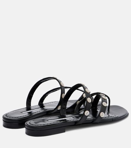 Mules Irafli en cuir à ornements - Manolo Blahnik - Modalova