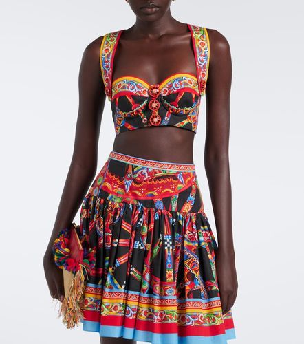 Top court Carretto en popeline de coton - Dolce&Gabbana - Modalova
