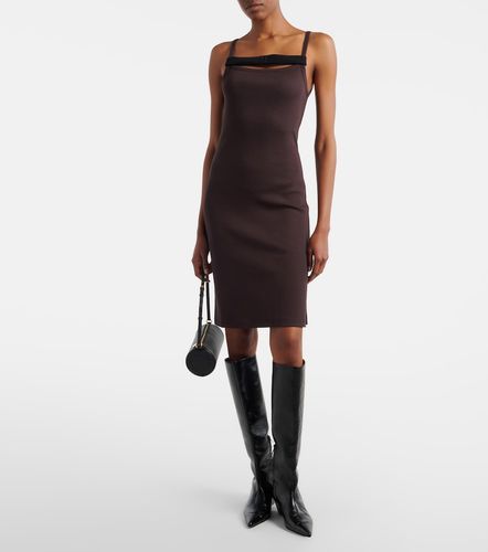Courrèges Robe midi en jersey de coton côtelé - Courreges - Modalova