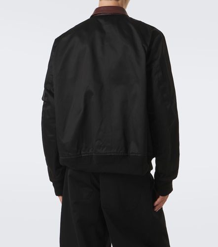 Veste blouson en coton et cuir - Sacai - Modalova