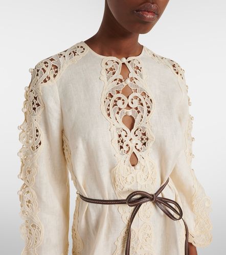 Robe Akawen brodée en lin - Zimmermann - Modalova