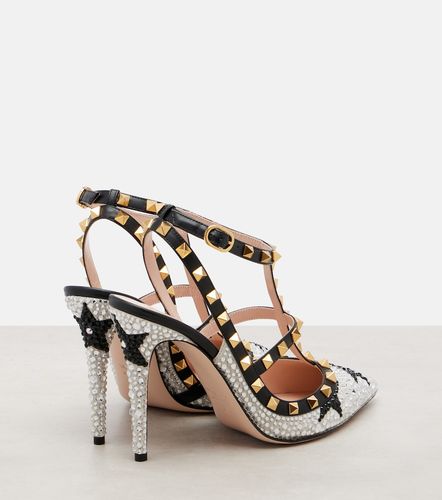 Escarpins Rockstud 100 en cuir à ornements - Valentino Garavani - Modalova