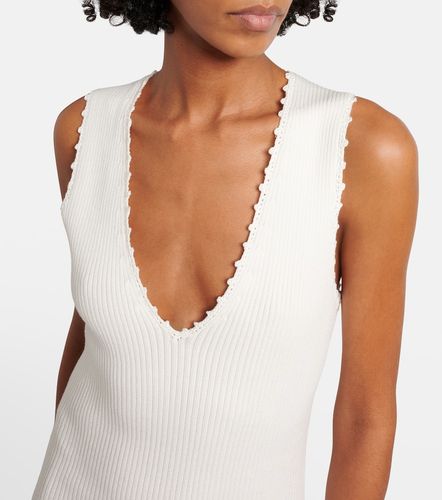 Ganni Robe midi en coton mélangé - Ganni - Modalova