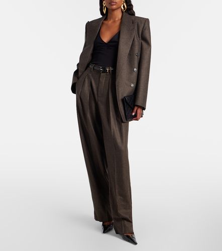 Pantalon ample en laine à chevrons - Saint Laurent - Modalova