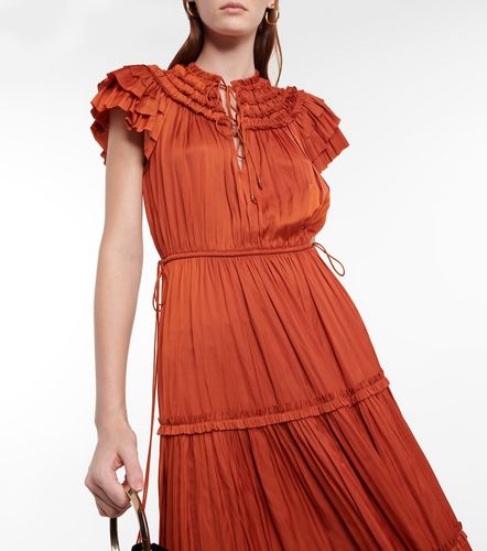 Robe midi Isadora en satin - Ulla Johnson - Modalova