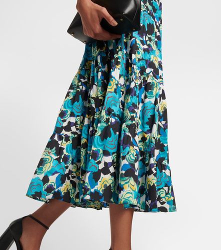Jupe midi imprimée à taille haute en coton mélangé - Diane von Furstenberg - Modalova