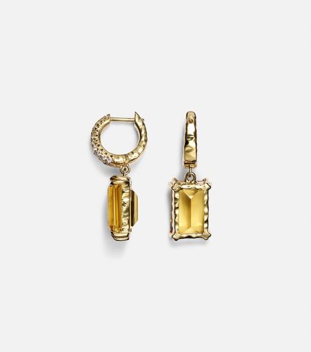 Boucles d'oreilles Yana Micro en or 18 ct, béryls et diamants - Octavia Elizabeth - Modalova