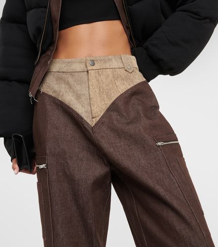 Pantalon cargo ample à taille haute en coton - Didu - Modalova