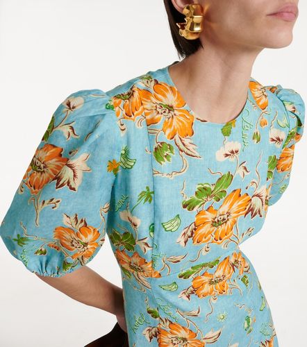 Alémais Robe midi en lin à motif floral - Alemais - Modalova