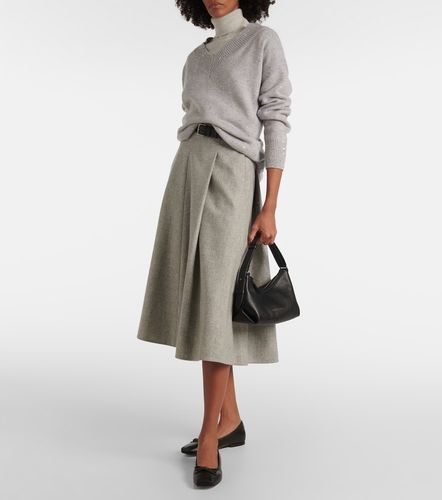 Jupe midi en laine et cachemire - Brunello Cucinelli - Modalova