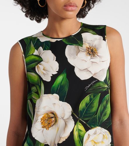 Top en soie mélangée à fleurs - Dolce&Gabbana - Modalova