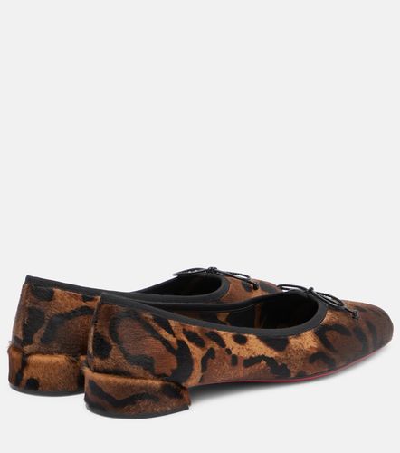 Ballerines en cuir façon poulain à motif léopard - Christian Louboutin - Modalova