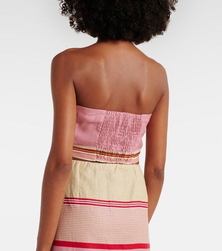 Top bustier Ebbe rayé en lin - Faithfull - Modalova