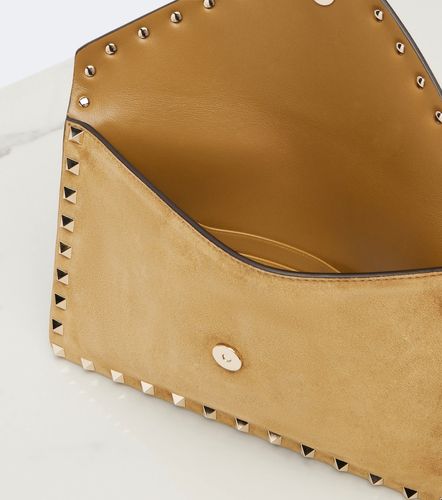 Pochette Rockstud Medium en daim - Valentino Garavani - Modalova