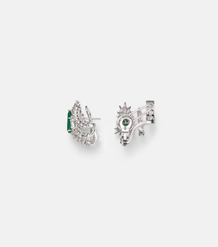 Boucles d'oreilles Reign Supreme en or jaune et blanc 18 ct, diamants et émeraudes - Yeprem - Modalova