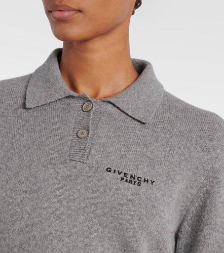 Polo en laine et cachemire à logo - Givenchy - Modalova