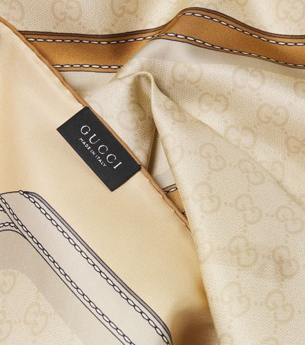 Foulard en soie à imprimé GG - Gucci - Modalova