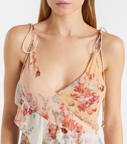 Robe longue Awaken en coton et soie à fleurs - Zimmermann - Modalova