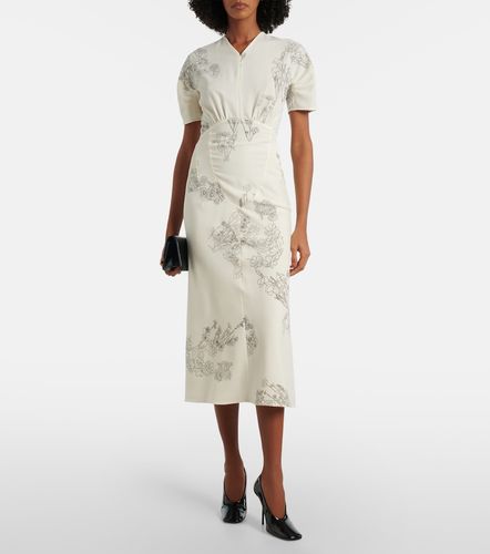 Robe midi à fleurs - Victoria Beckham - Modalova