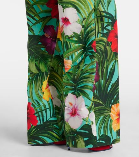 Pantalon ample en coton à fleurs - Dolce&Gabbana - Modalova