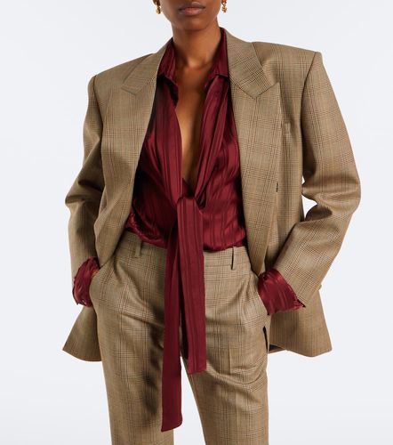 Blouse en jacquard de soie à rayures - Saint Laurent - Modalova