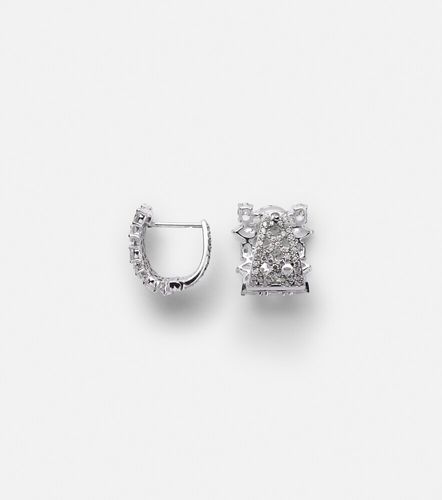 Boucles d'oreilles Art Deco en or blanc 18 ct et diamants - Kamyen - Modalova