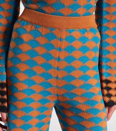 Pantalon droit intarsia en laine - La DoubleJ - Modalova