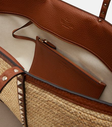 Cabas Rockstud Large en raphia - Valentino Garavani - Modalova