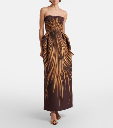 Robe bustier à imprimé - Oscar de la Renta - Modalova